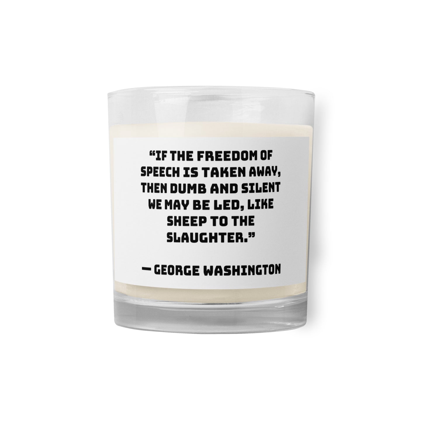 George Washington Glass jar soy wax candle