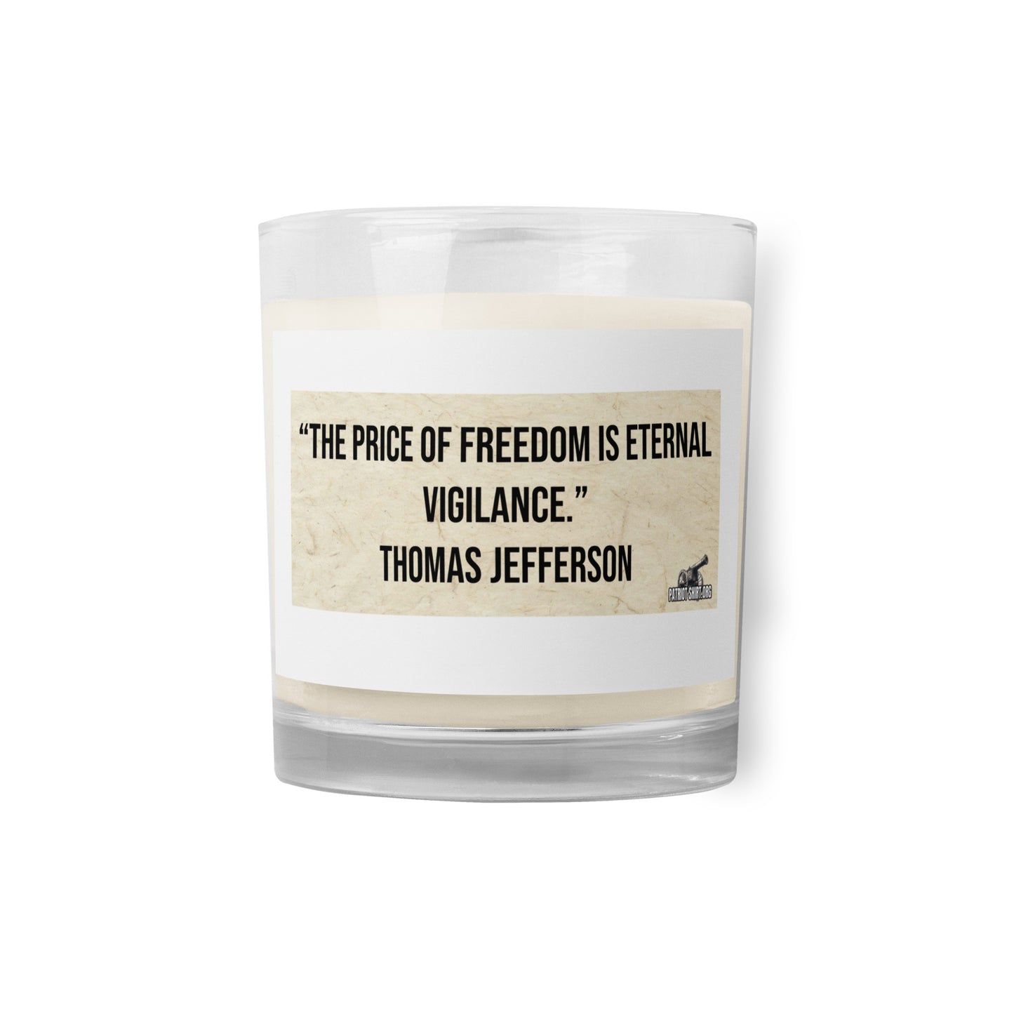 Thomas Jefferson Glass jar soy wax candle