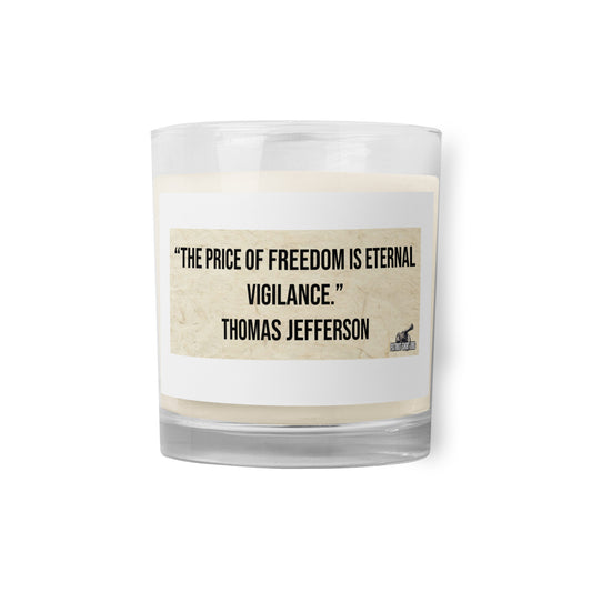 Thomas Jefferson Glass jar soy wax candle