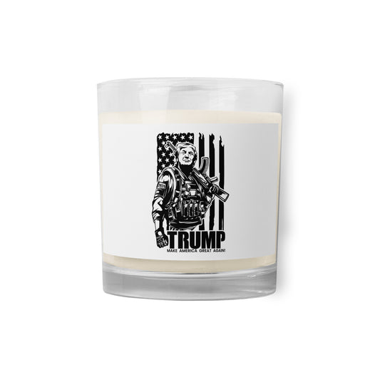 Trump Combat Glass jar soy wax candle