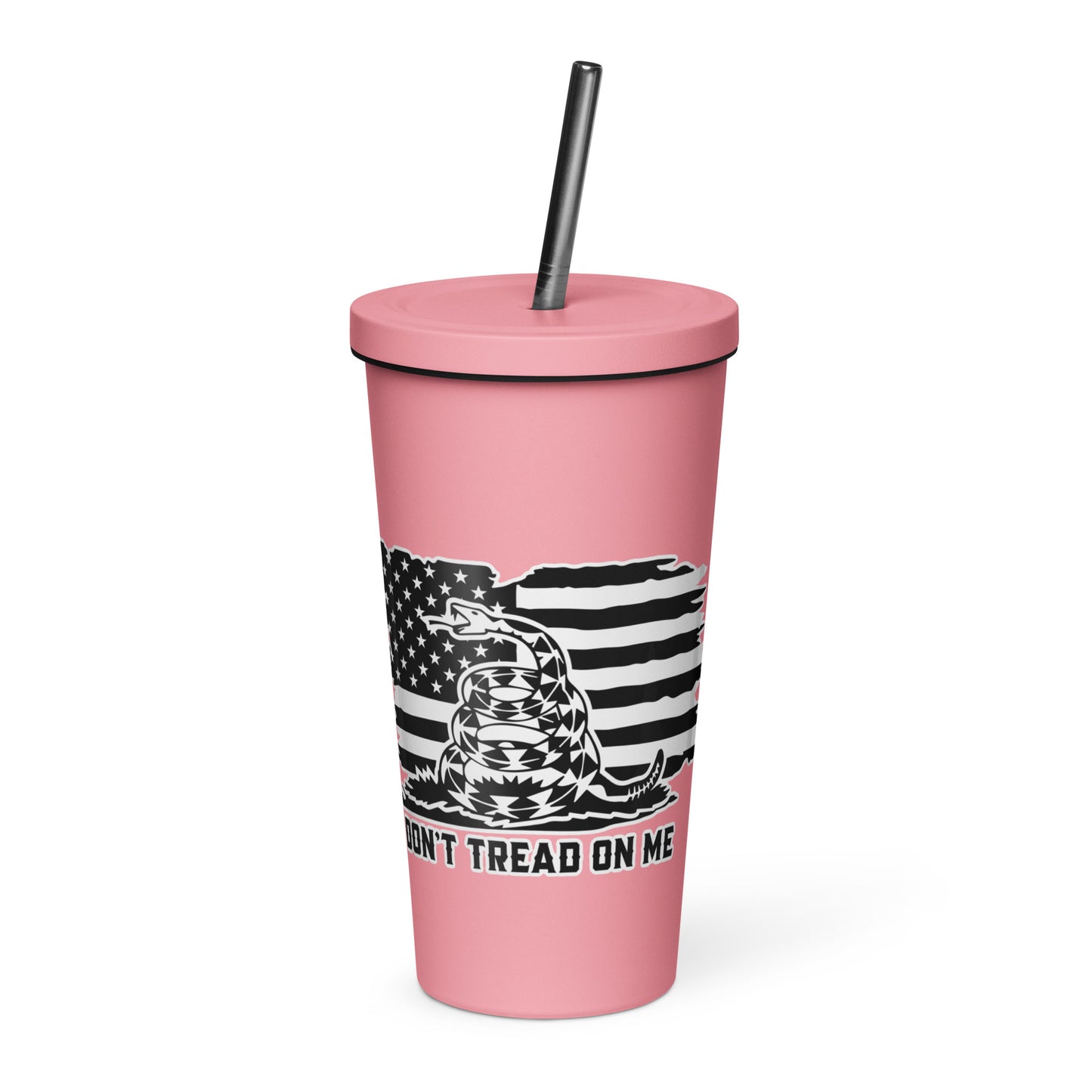 Dont Tread on Me Insulated tumbler with a straw