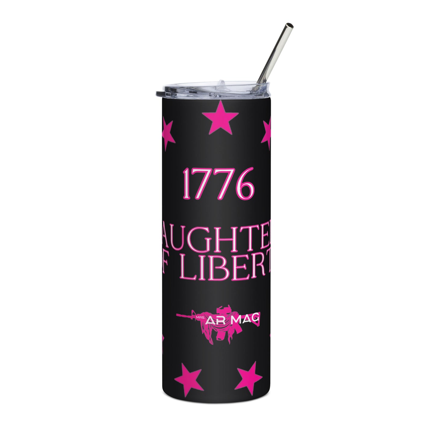 Pink 1776 Daughters of Liberty Stainless steel tumbler