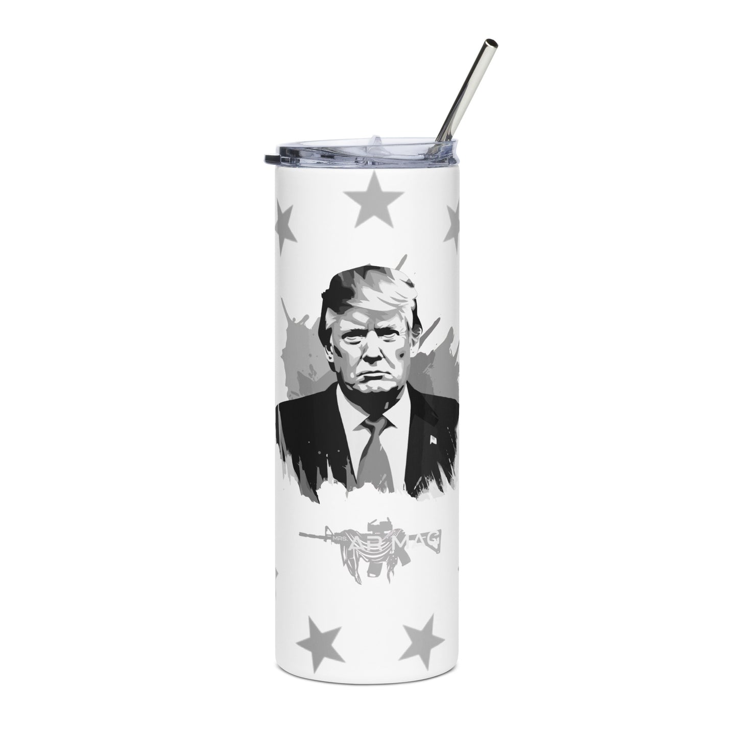 Grey Trump 13 Stars Stainless steel tumbler