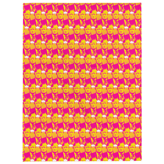 Pink Trump Throw Blanket