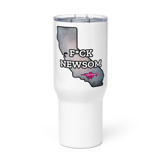 F*ck Newsom Travel mug with a handle