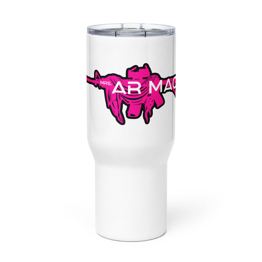 Mrs. AR Mag Armalite Travel mug with a handle