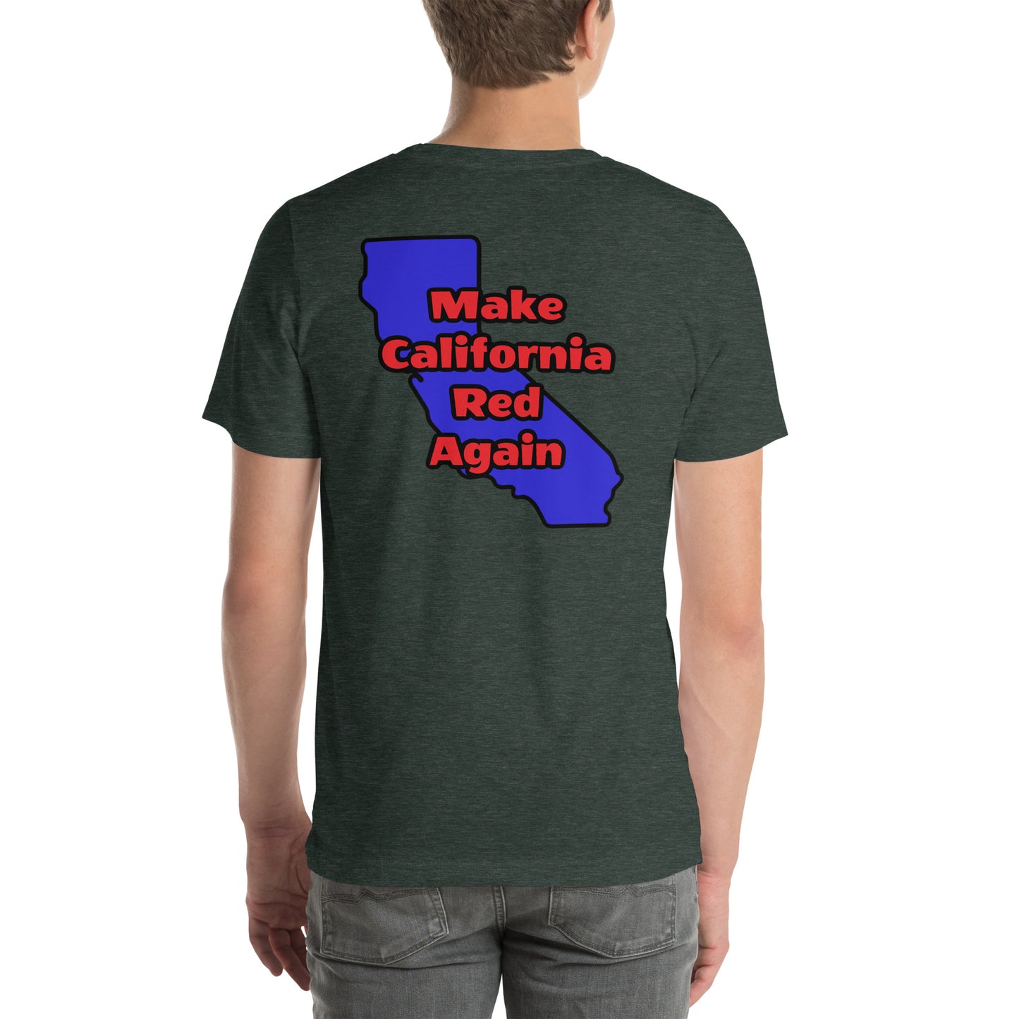 Make CA Red Mens t-shirt