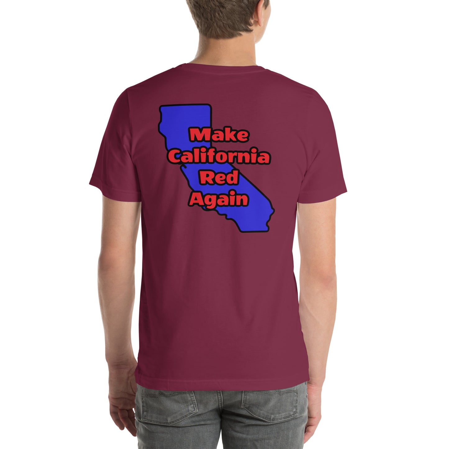 Make CA Red Mens t-shirt