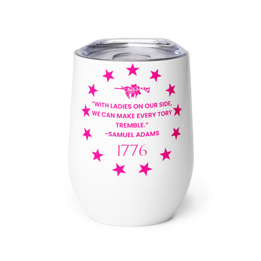 Samuel Adams Quote Wine tumbler
