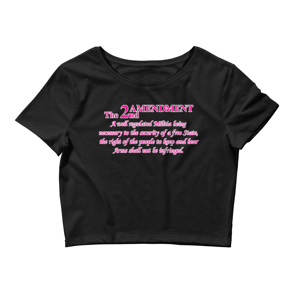 Pink 2nd Amendment Women’s Crop Tee