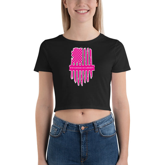 Pink Daughters of Liberty Women’s Crop Tee