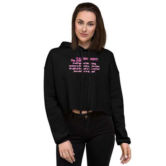 Pink 2nd Amendment Crop Hoodie