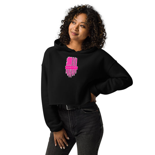 Pink Daughters of Liberty Crop Hoodie