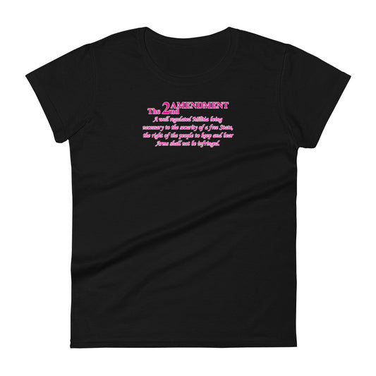 Pink 2nd Amendment Women's short sleeve t-shirt