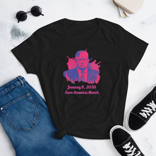 J6 Save America March Pink/Purple Women's short sleeve t-shirt