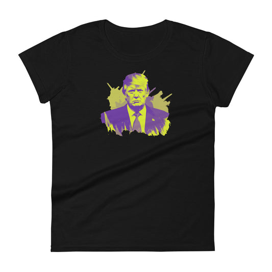 Yellow/Purple Trump Women's short sleeve t-shirt