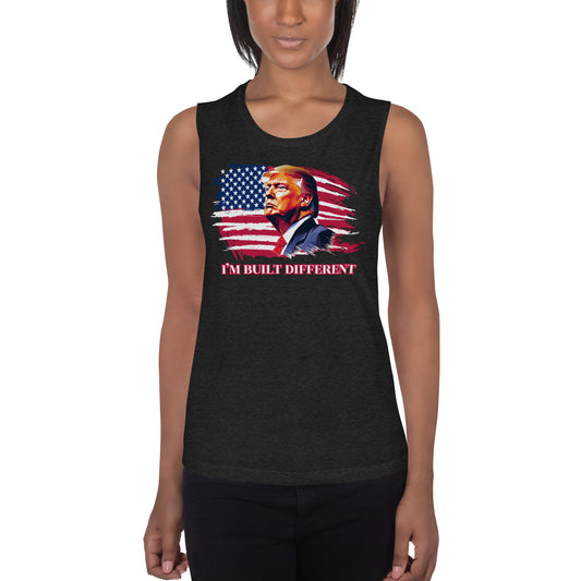 Trump “I’m Built Different” Ladies’ Muscle Tank