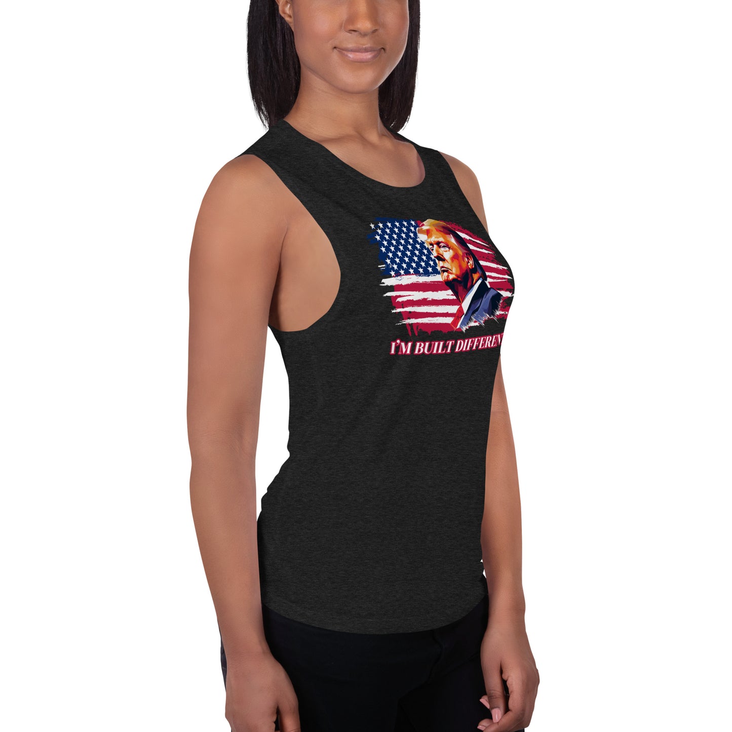 Trump “I’m Built Different” Ladies’ Muscle Tank