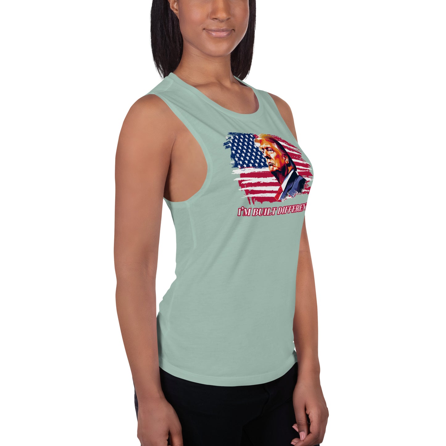 Trump “I’m Built Different” Ladies’ Muscle Tank