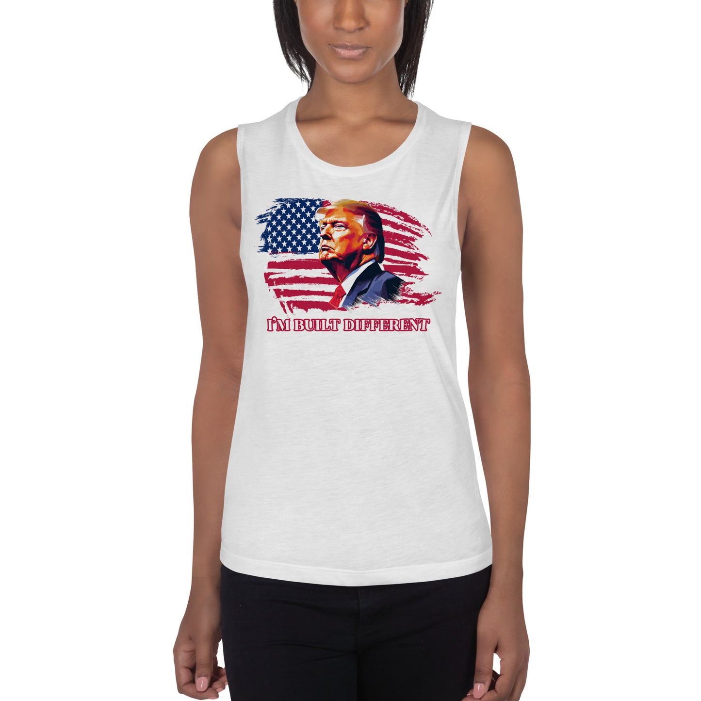 Trump “I’m Built Different” Ladies’ Muscle Tank