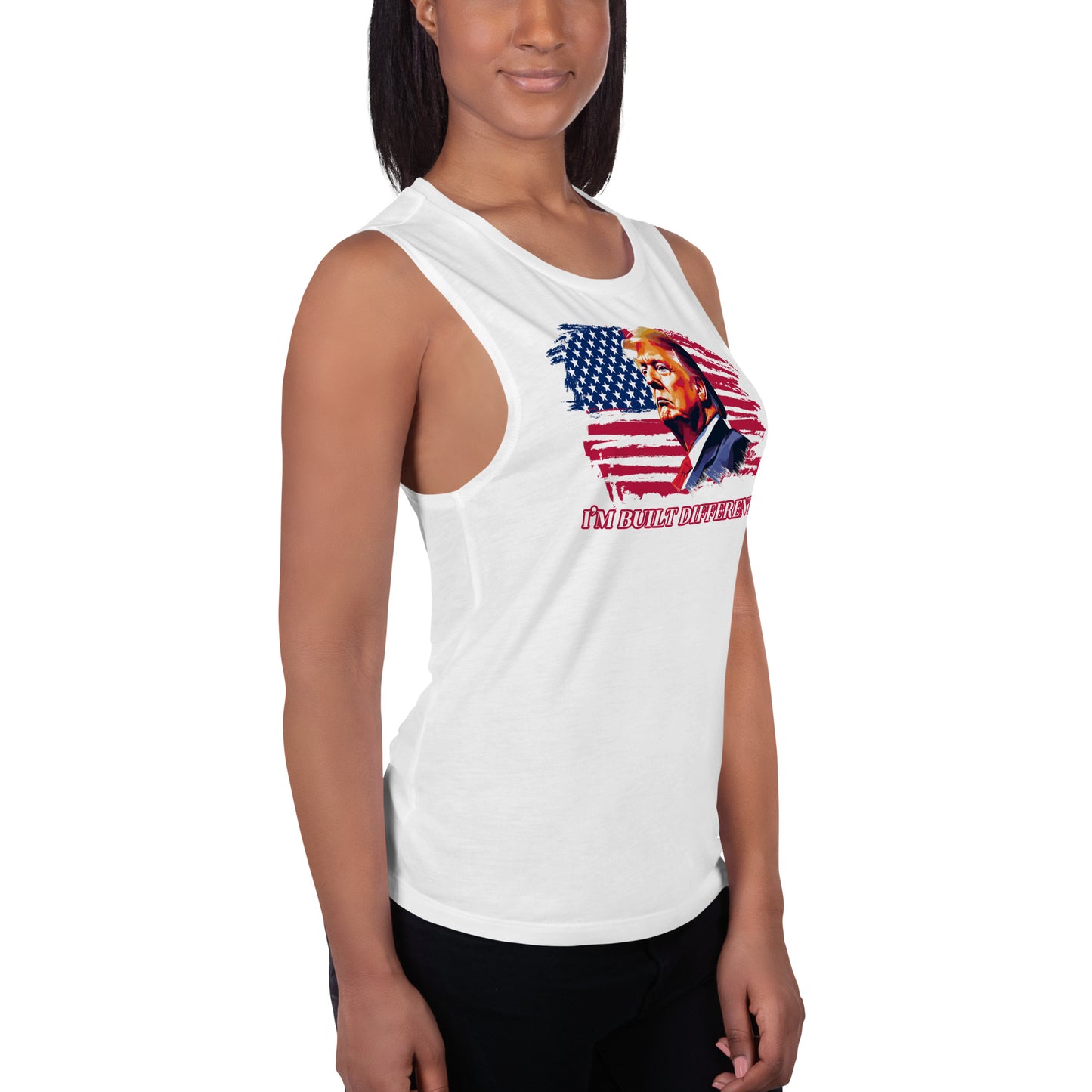 Trump “I’m Built Different” Ladies’ Muscle Tank