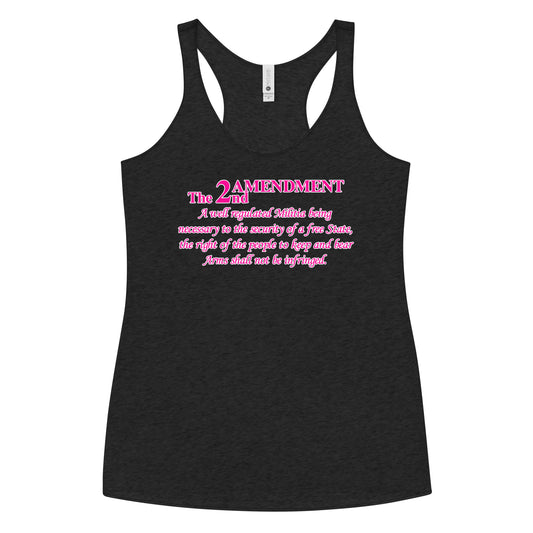 Pink 2nd Amendment Women's Racerback Tank